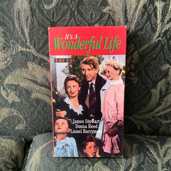 Vintage VHS Christmas Classic Hollywood It's a wonderful Life Jimmy Stewart - Picture 1 of 1